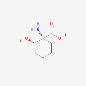 molecular formula C7H13NO3 B171819 (1R,2S)-1-Amino-2-hydroxycyclohexane-1-carboxylic acid CAS No. 197247-91-9