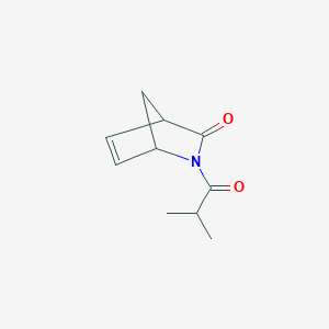 molecular formula C10H13NO2 B171823 (+)-2-Isobutyryl-2-azabicyclo[2.2.1]hept-5-en-3-one CAS No. 199395-78-3