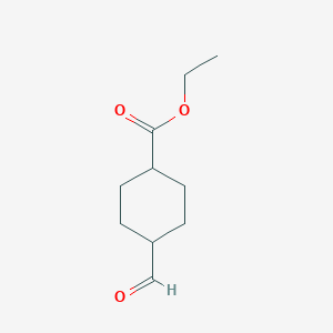 molecular formula C10H16O3 B171825 (1R,4R)-乙酸4-甲酰环己烷羧酸乙酯 CAS No. 104802-53-1