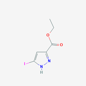 molecular formula C6H7IN2O2 B171836 Ethyl 5-iodo-1H-pyrazole-3-carboxylate CAS No. 141998-77-8