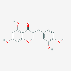 molecular formula C17H16O6 B171855 3-(3-羟基-4-甲氧基苄基)-5,7-二羟基色满-4-酮 CAS No. 107585-75-1