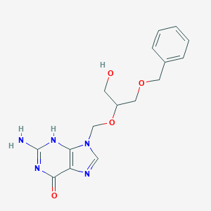 molecular formula C16H19N5O4 B171880 6H-Purin-6-one, 2-aMino-1,9-dihydro-9-[[1-(hydroxyMethyl)-2-(phenylMethoxy)ethoxy]Methyl]- CAS No. 119089-68-8