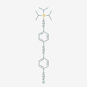molecular formula C27H30Si B171894 ((4-((4-Ethynylphenyl)ethynyl)phenyl)ethynyl)triisopropylsilane CAS No. 176977-37-0