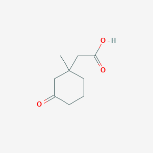 molecular formula C9H14O3 B171907 2-(1-Methyl-3-oxocyclohexyl)acetic acid CAS No. 119986-97-9