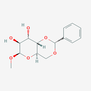 molecular formula C14H18O6 B171925 (2R,4aR,6R,7S,8S,8aS)-6-methoxy-2-phenyl-4,4a,6,7,8,8a-hexahydropyrano[3,2-d][1,3]dioxine-7,8-diol CAS No. 146863-04-9