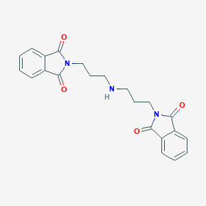 molecular formula C22H21N3O4 B171929 2-[3-[3-(1,3-Dioxoisoindol-2-yl)propylamino]propyl]isoindole-1,3-dione CAS No. 102202-87-9