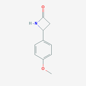 molecular formula C10H11NO2 B171942 4-(4-Methoxyphenyl)-2-azetidinone CAS No. 180264-44-2