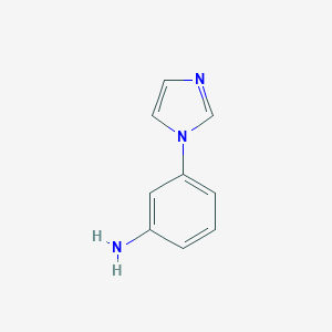 molecular formula C9H9N3 B171951 3-(1H-imidazol-1-yl)aniline CAS No. 112677-67-5