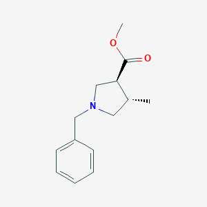 molecular formula C14H19NO2 B171954 methyl (3S,4S)-1-benzyl-4-methylpyrrolidine-3-carboxylate CAS No. 181114-98-7