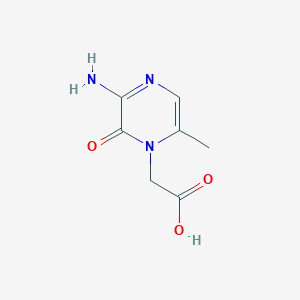 molecular formula C7H9N3O3 B171972 (3-Amino-6-methyl-2-oxopyrazin-1(2H)-YL)acetic acid CAS No. 199296-22-5