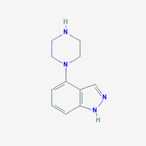 molecular formula C11H14N4 B171999 4-(Piperazin-1-yl)-1H-indazole CAS No. 105684-53-5