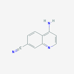 molecular formula C10H7N3 B172000 4-Aminoquinoline-7-carbonitrile CAS No. 1253790-96-3