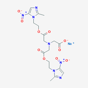 Sodium 2-(bis(2-(2-(2-methyl-5-nitro-1H-imidazol-1-yl)ethoxy)-2-oxoethyl)amino)acetate