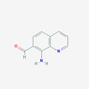 molecular formula C10H8N2O B172073 8-氨基喹啉-7-甲醛 CAS No. 158753-17-4