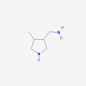 molecular formula C6H14N2 B172075 (4-Methylpyrrolidin-3-yl)methanamine CAS No. 107610-62-8