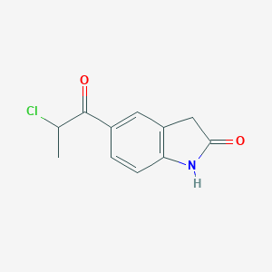 molecular formula C11H10ClNO2 B172117 5-(2-Chloropropionyl)-2(1H,3H)-indolone CAS No. 138660-50-1