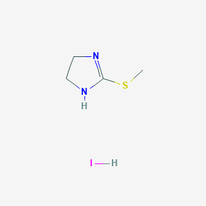 molecular formula C4H9IN2S B017212 2-(甲硫基)-4,5-二氢-1H-咪唑氢碘酸盐 CAS No. 5464-11-9