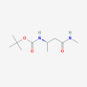 molecular formula C10H20N2O3 B172131 Carbamic acid, [(1S)-1-methyl-3-(methylamino)-3-oxopropyl]-, 1,1- CAS No. 198196-17-7