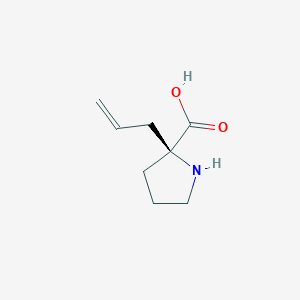 molecular formula C8H13NO2 B172152 2-(2-Propenyl)-D-proline CAS No. 195833-47-7