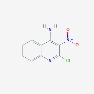 molecular formula C9H6ClN3O2 B172170 2-Chloro-3-nitroquinolin-4-amine CAS No. 132521-67-6