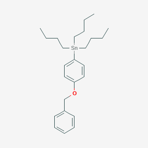 molecular formula C25H38OSn B172203 (4-Benzyloxyphenyl)tributylstannane CAS No. 145745-05-7