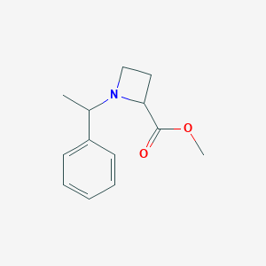 molecular formula C13H17NO2 B172205 1-(1-苯乙基)氮杂环丁烷-2-甲酸甲酯 CAS No. 186096-46-8
