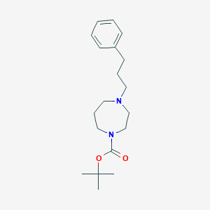 molecular formula C19H30N2O2 B172235 tert-Butyl 4-(3-phenylpropyl)-1,4-diazepane-1-carboxylate CAS No. 198895-74-8