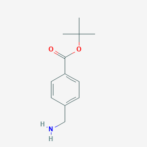 molecular formula C12H17NO2 B172258 Tert-butyl 4-(aminomethyl)benzoate CAS No. 107045-28-3