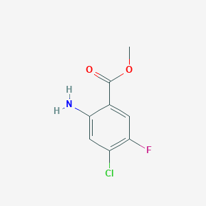 molecular formula C8H7ClFNO2 B172270 2-氨基-4-氯-5-氟苯甲酸甲酯 CAS No. 104901-79-3