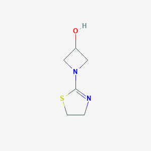 molecular formula C6H10N2OS B172319 1-(4,5-二氢噻唑-2-基)氮杂环丁烷-3-醇 CAS No. 161715-27-1