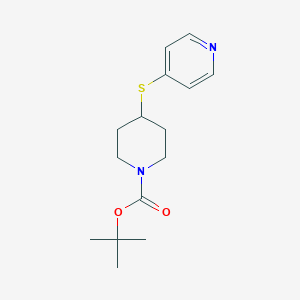 molecular formula C15H22N2O2S B172325 4-(吡啶-4-基硫基)-哌啶-1-羧酸叔丁酯 CAS No. 155967-58-1