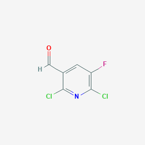 molecular formula C6H2Cl2FNO B172347 2,6-二氯-5-氟吡啶-3-甲醛 CAS No. 1260758-33-5