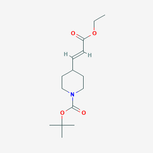 molecular formula C15H25NO4 B172397 乙基 E-N-BOC-哌啶-4-基丙烯酸酯 CAS No. 198895-61-3