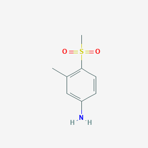 molecular formula C8H11NO2S B172400 4-甲磺酰基-3-甲基苯胺 CAS No. 1671-50-7