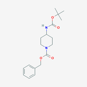 B172462 Benzyl 4-((tert-butoxycarbonyl)amino)piperidine-1-carboxylate CAS No. 159874-20-1