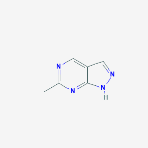 molecular formula C6H6N4 B172512 6-甲基-1H-吡唑并[3,4-d]嘧啶 CAS No. 1276056-73-5