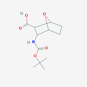 molecular formula C12H19NO5 B172624 (1R,2S,3R,4S)-3-[(2-甲基丙烷-2-基)氧羰基氨基]-7-氧代双环[2.2.1]庚烷-2-羧酸 CAS No. 1212286-70-8
