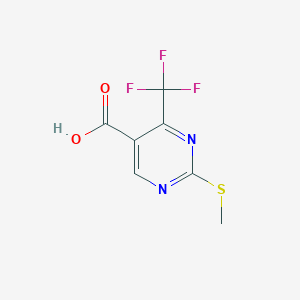 molecular formula C7H5F3N2O2S B172633 2-(甲硫基)-4-(三氟甲基)嘧啶-5-羧酸 CAS No. 149771-17-5