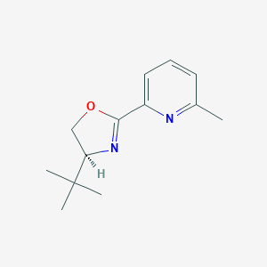 molecular formula C13H18N2O B172656 (S)-4-(叔丁基)-2-(6-甲基吡啶-2-基)-4,5-二氢恶唑 CAS No. 199277-80-0
