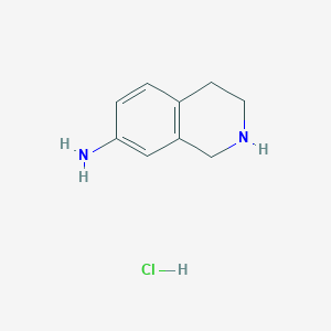 molecular formula C9H13ClN2 B172665 1,2,3,4-Tetrahydroisoquinolin-7-amine hydrochloride CAS No. 175871-45-1