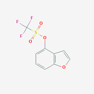 molecular formula C9H5F3O4S B172686 Benzofuran-4-yl trifluoromethanesulfonate CAS No. 177734-79-1