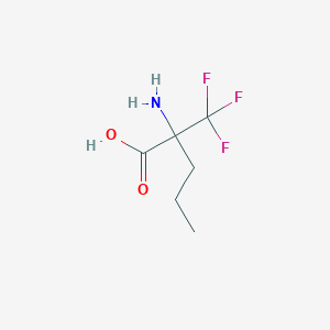 molecular formula C6H10F3NO2 B172767 2-氨基-2-(三氟甲基)戊酸 CAS No. 119305-52-1