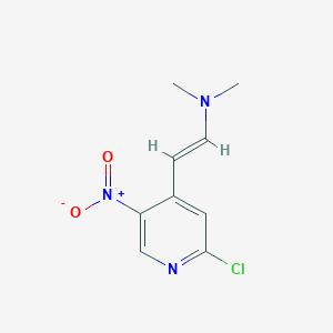 molecular formula C9H10ClN3O2 B172821 [2-(2-氯-5-硝基吡啶-4-基)乙烯基]二甲胺 CAS No. 142078-36-2