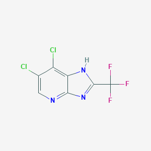 molecular formula C7H2Cl2F3N3 B172859 6,7-二氯-2-(三氟甲基)-3H-咪唑并[4,5-b]吡啶 CAS No. 19918-41-3