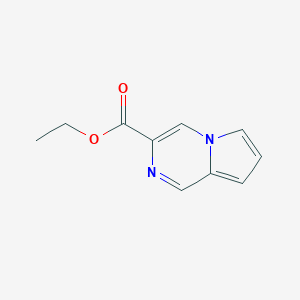 molecular formula C10H10N2O2 B172863 吡咯并[1,2-a]吡嗪-3-羧酸乙酯 CAS No. 153780-28-0