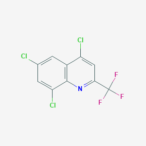molecular formula C10H3Cl3F3N B172874 4,6,8-三氯-2-(三氟甲基)喹啉 CAS No. 18706-37-1