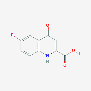 molecular formula C10H6FNO3 B172895 6-氟-4-氧代-1,4-二氢喹啉-2-羧酸 CAS No. 130064-10-7
