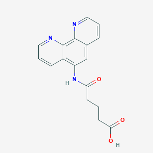 molecular formula C17H15N3O3 B172905 5-((1,10-Phenanthrolin-5-yl)amino)-5-oxopentanoic acid CAS No. 163628-20-4