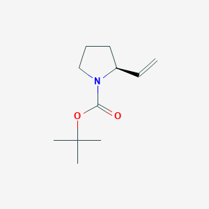 molecular formula C11H19NO2 B172920 (S)-叔丁基 2-乙烯基吡咯烷-1-羧酸酯 CAS No. 115393-77-6