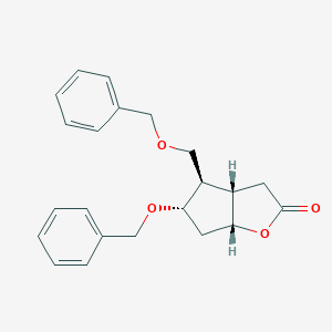 molecular formula C22H24O4 B172935 (3aS,4R,5S,6aR)-5-(Benzyloxy)-4-((benzyloxy)methyl)hexahydro-2H-cyclopenta[b]furan-2-one CAS No. 114826-79-8